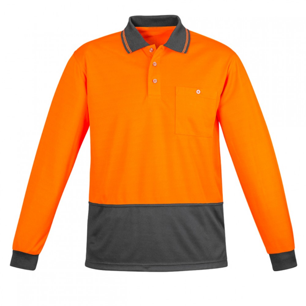 Mens Comfort Back L/S Polo