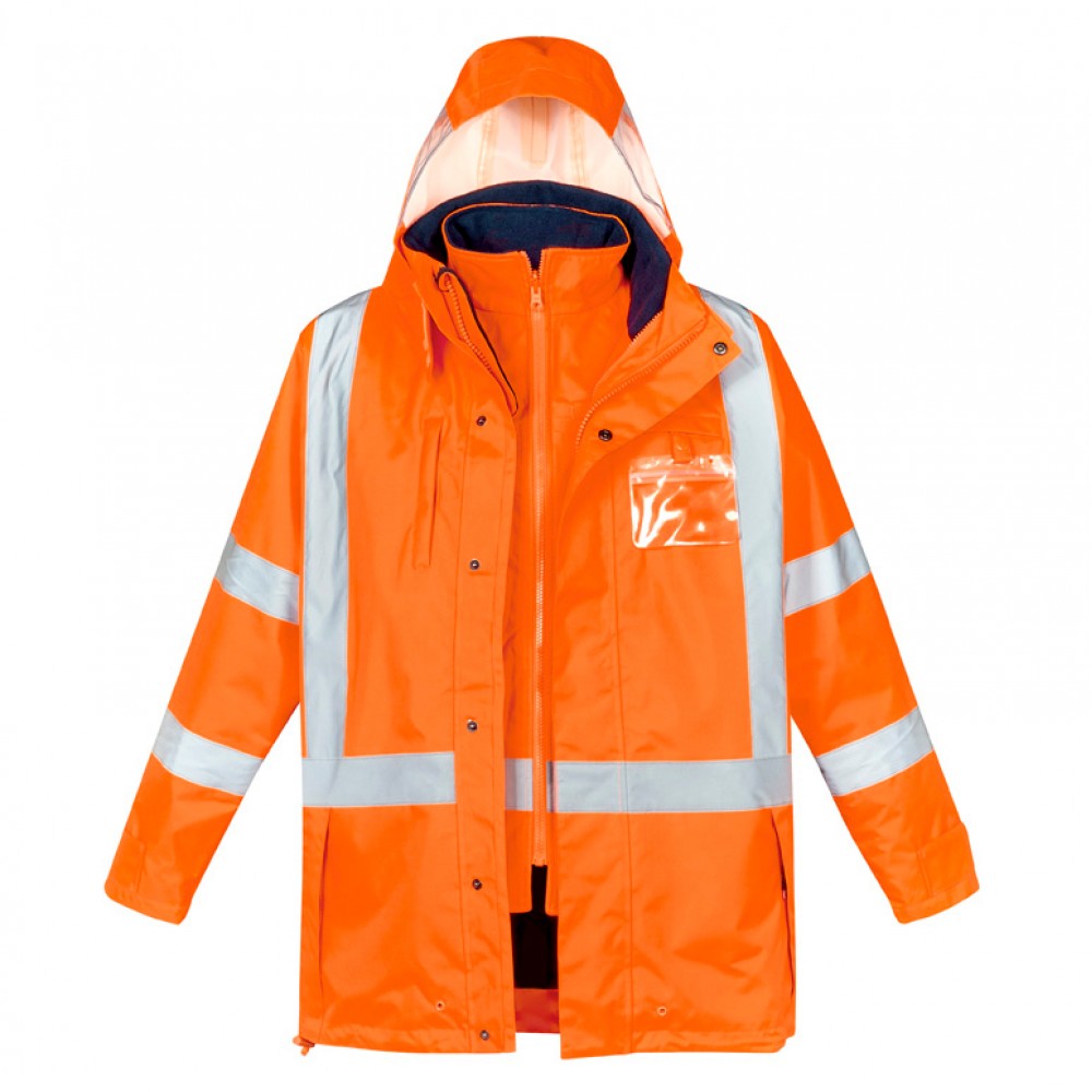 Mens Hi Vis X Back Taped 4 in 1 Waterproof Jacket