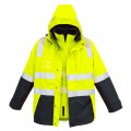 Mens Hi Vis 4 in 1 Waterproof Jacket