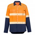 Mens Hi Vis Outdoor Segmented Tape L/S Shirt