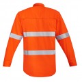 Mens Orange Flame HRC 2 Hoop Taped Open Front Spliced Shirt