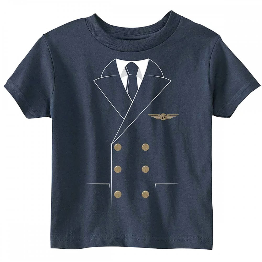 Pilot Uniform Blue Childrens T-Shirt